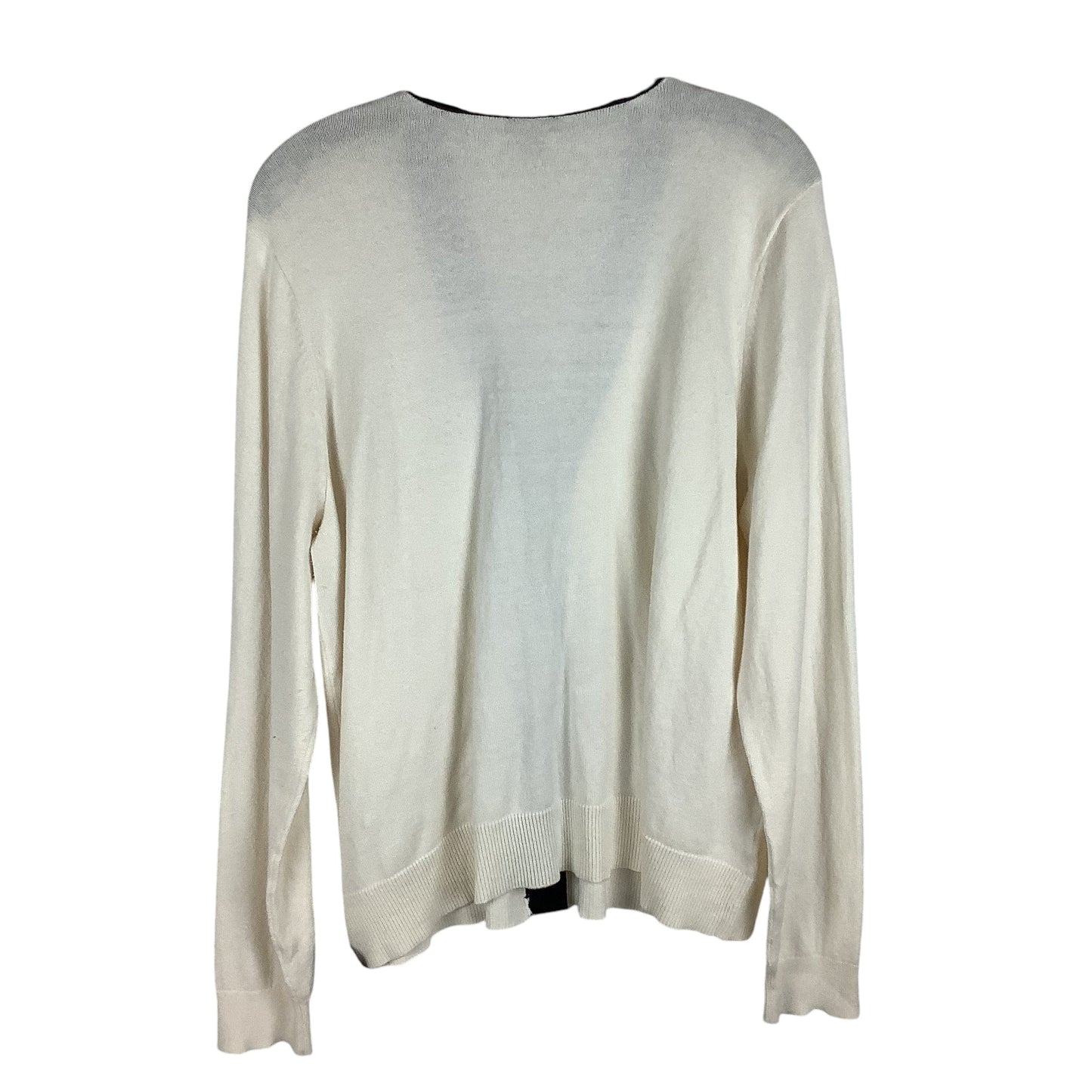 Sweater Cardigan By Ann Taylor In White, Size: Xl