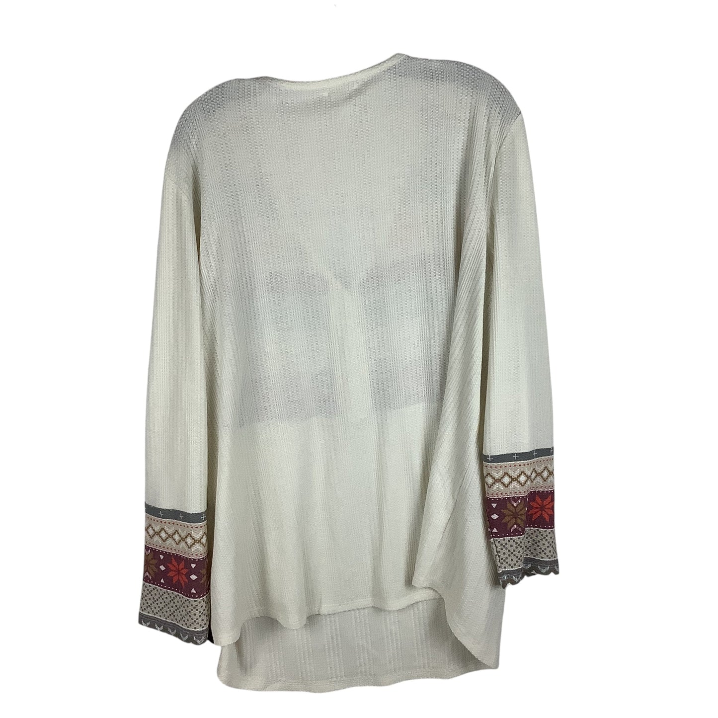 Top Long Sleeve By Maurices In Cream, Size: 3x