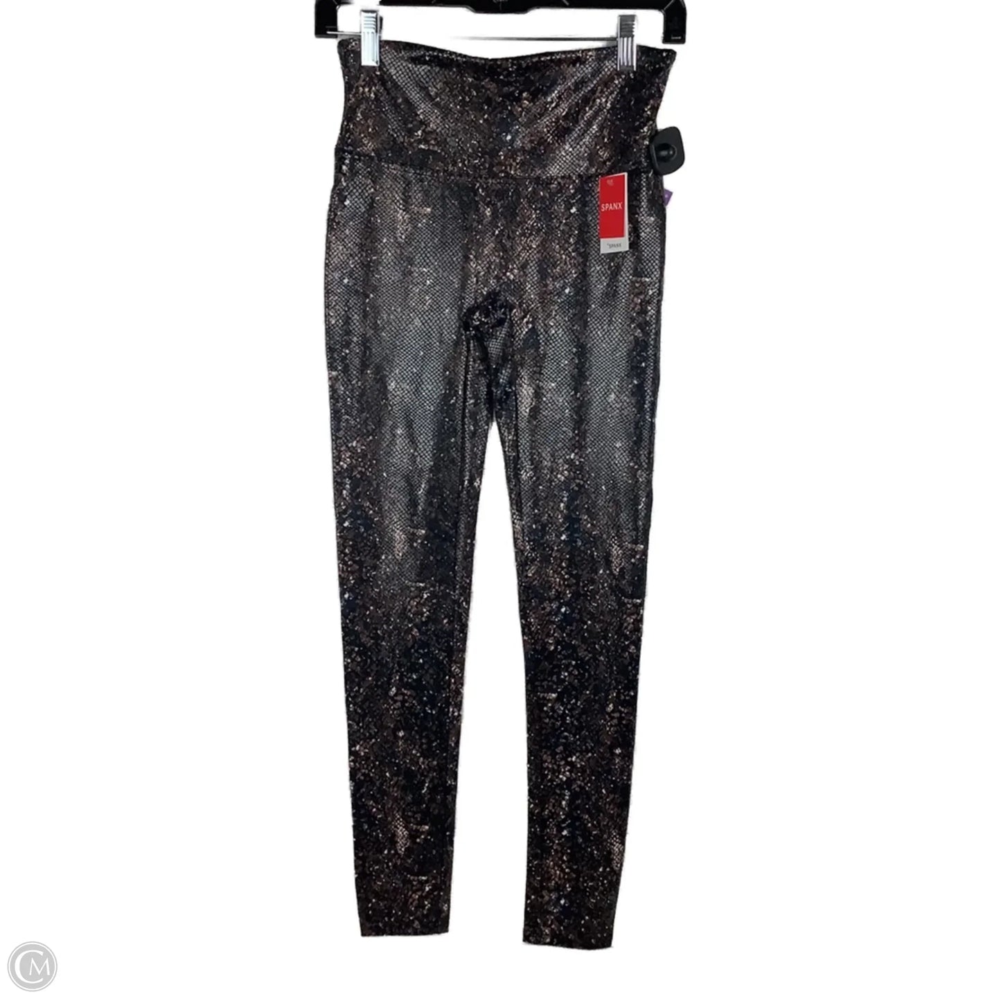 Athletic Leggings By Spanx In Snakeskin Print, Size: M