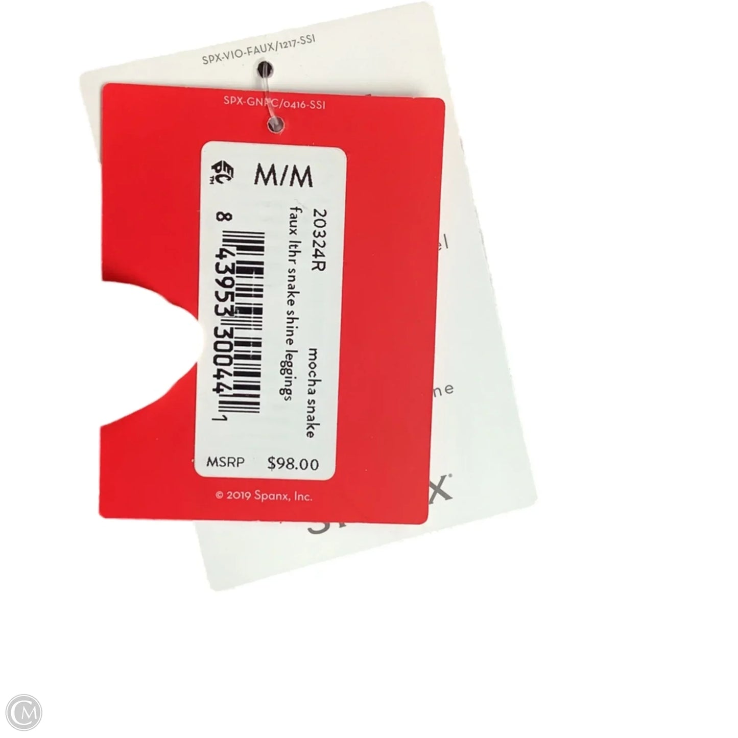 Athletic Leggings By Spanx In Snakeskin Print, Size: M