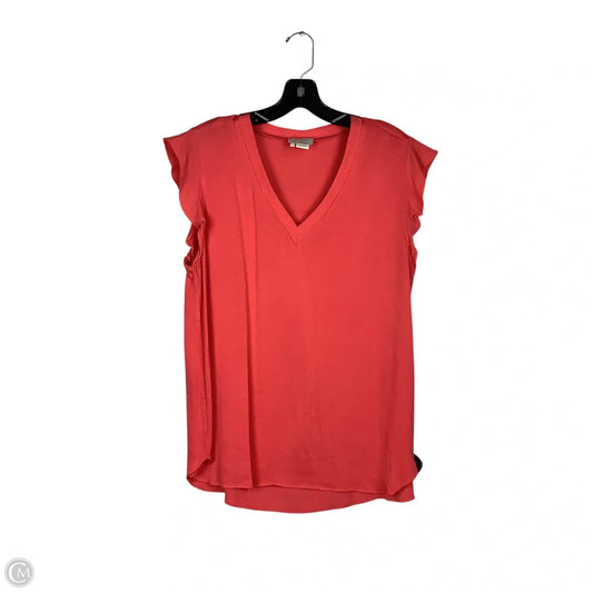 Top Short Sleeve Designer By Kate Spade In Coral, Size: L