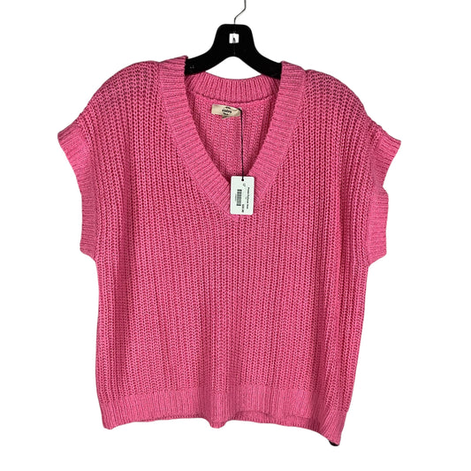 Top Short Sleeve By Entro In Pink, Size: L