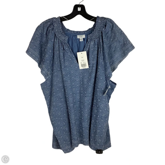 Top Short Sleeve By Crown And Ivy In Blue, Size: Xxl