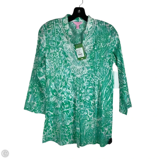 Top Long Sleeve Designer By Lilly Pulitzer In Green, Size: Xs
