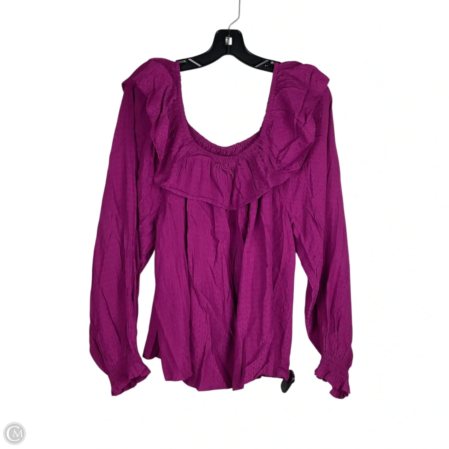 Top Long Sleeve By Knox Rose In Purple, Size: M