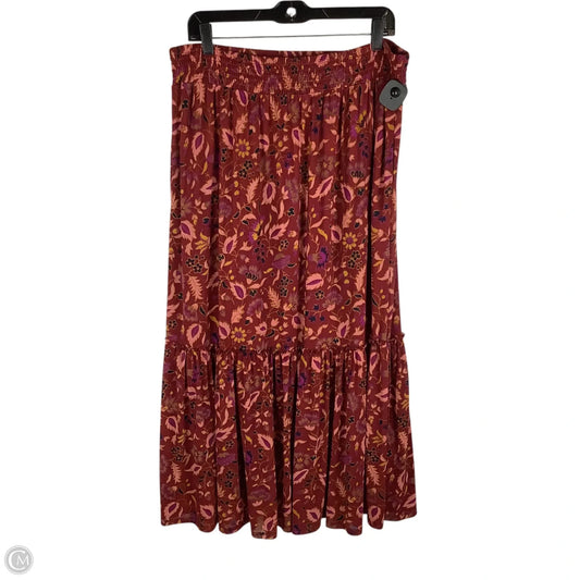 Skirt Maxi By Knox Rose In Red, Size: L