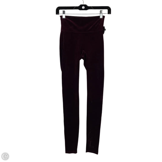 Athletic Leggings By Spanx In Maroon, Size: Xs