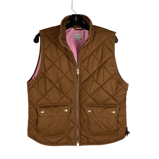 Vest Puffer & Quilted By J. Crew In Brown & Pink, Size: L