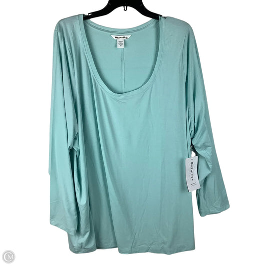 Athletic Top Long Sleeve Collar By Athleta In Teal, Size: 3x