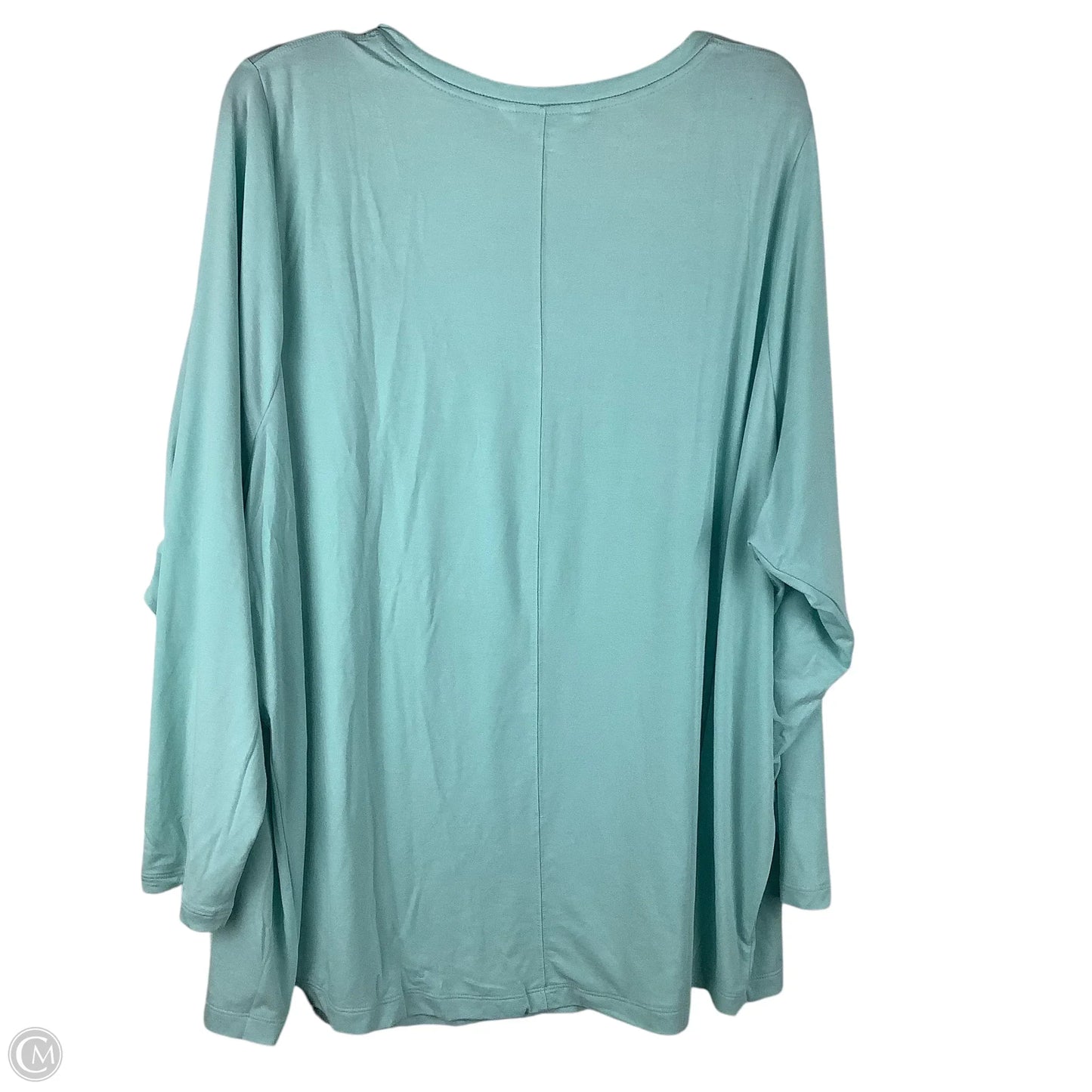 Athletic Top Long Sleeve Collar By Athleta In Teal, Size: 3x