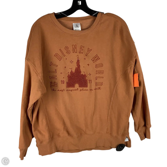 Sweatshirt Crewneck By Disney Store In Orange, Size: S