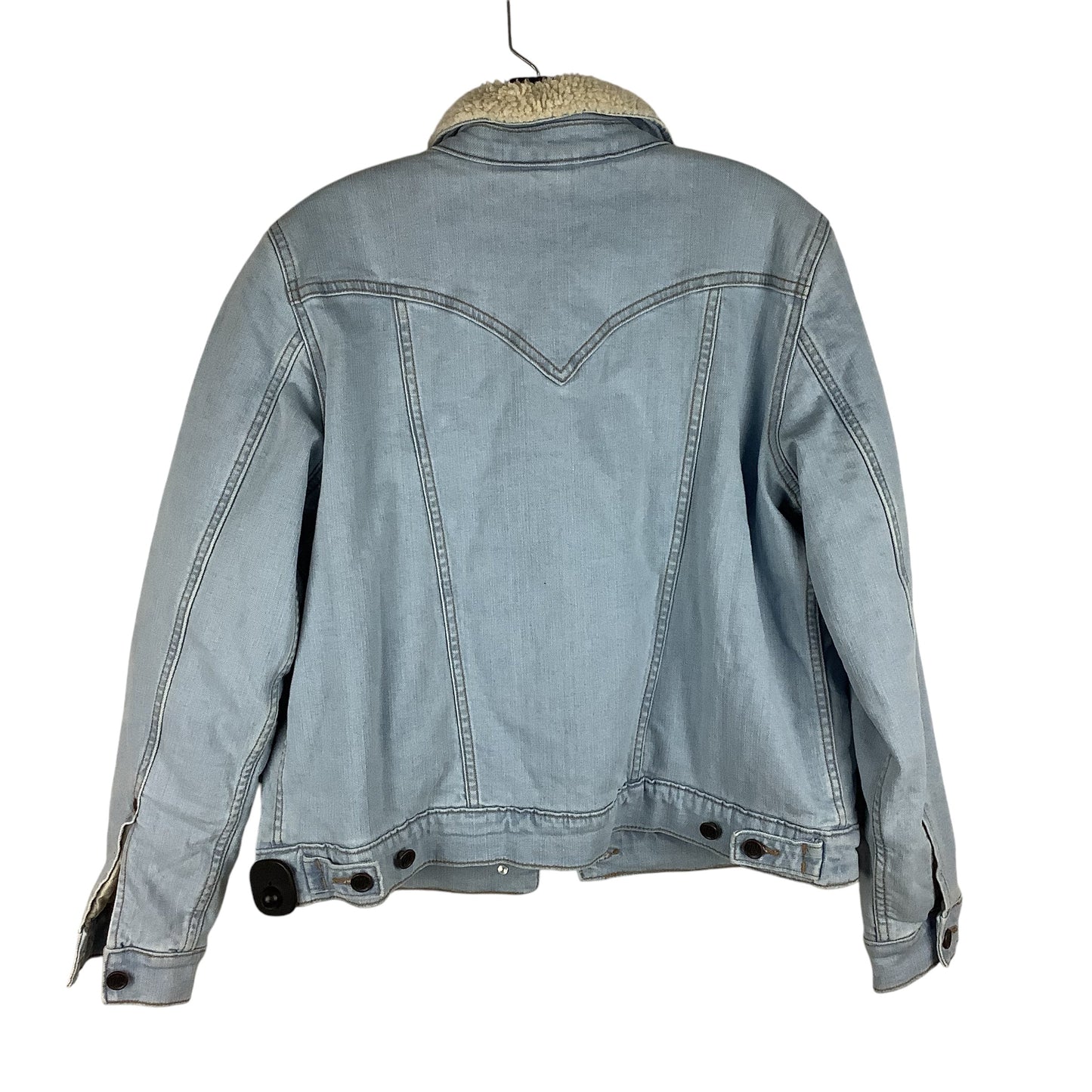 Jacket Denim By Wrangler, Size: L