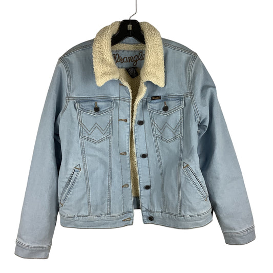 Jacket Denim By Wrangler, Size: L