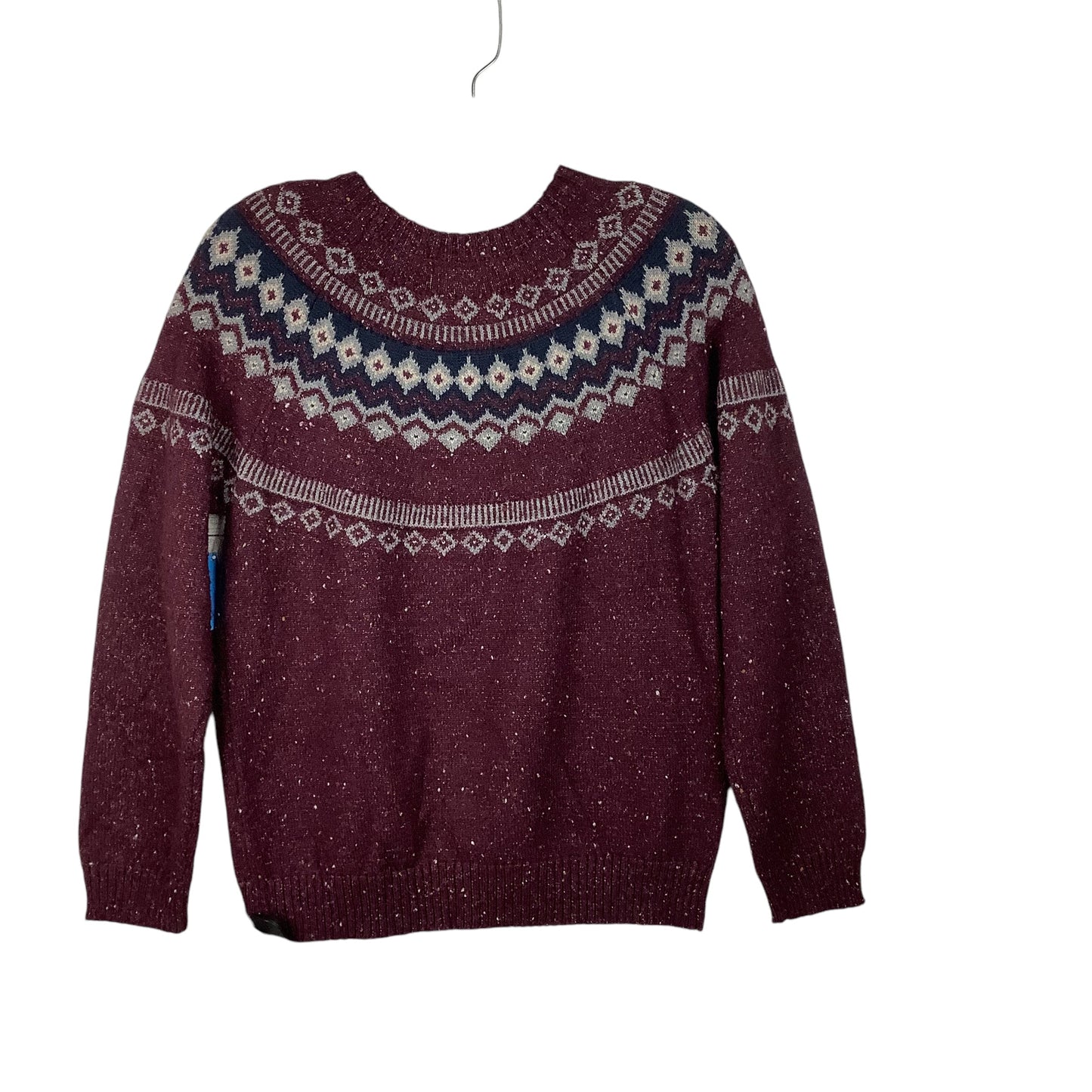 Sweater By Weatherproof In Maroon, Size: M