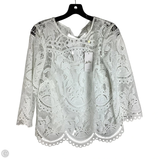 Top Long Sleeve Designer By Lilly Pulitzer In White, Size: 2