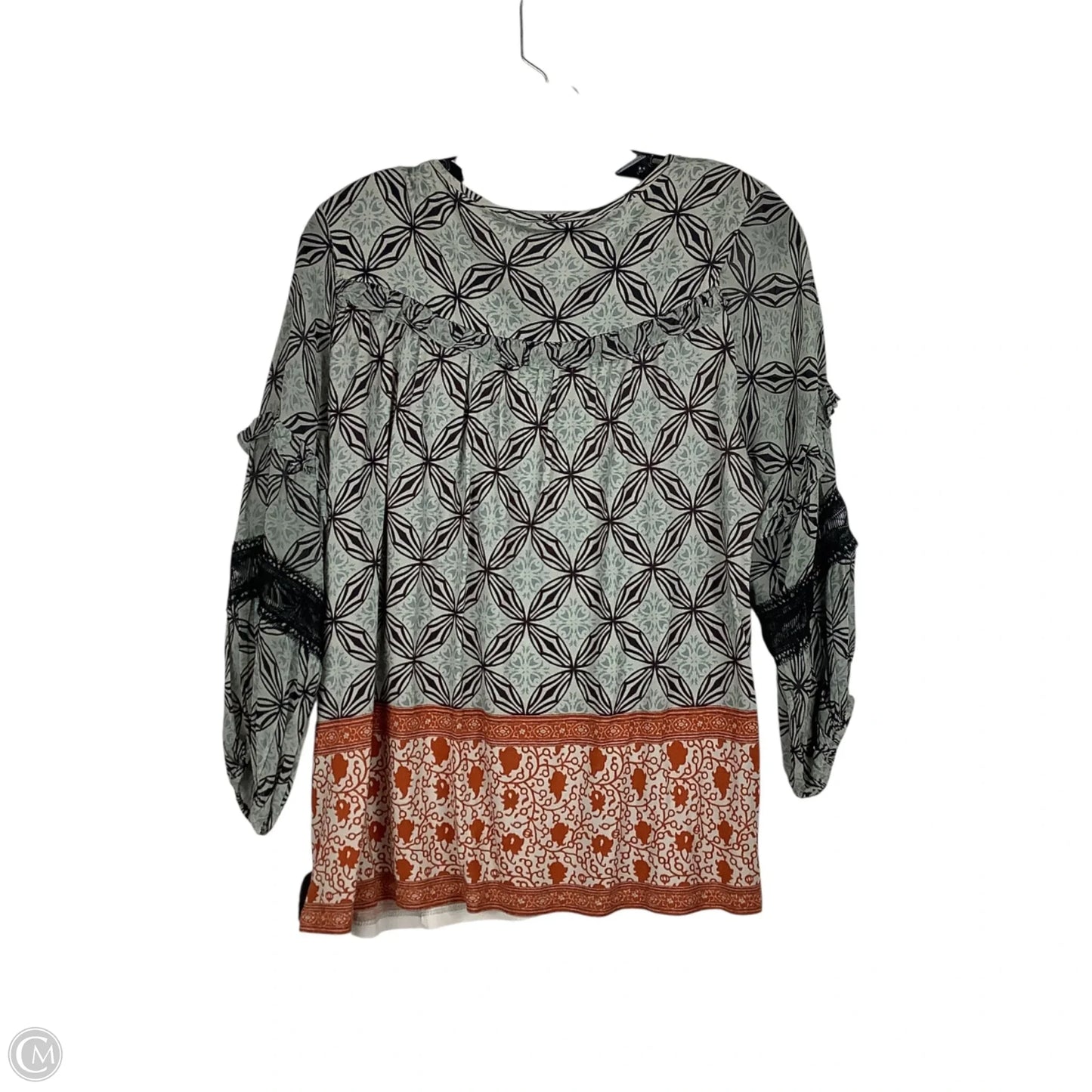 Top Long Sleeve By Anthropologie In Grey, Size: S
