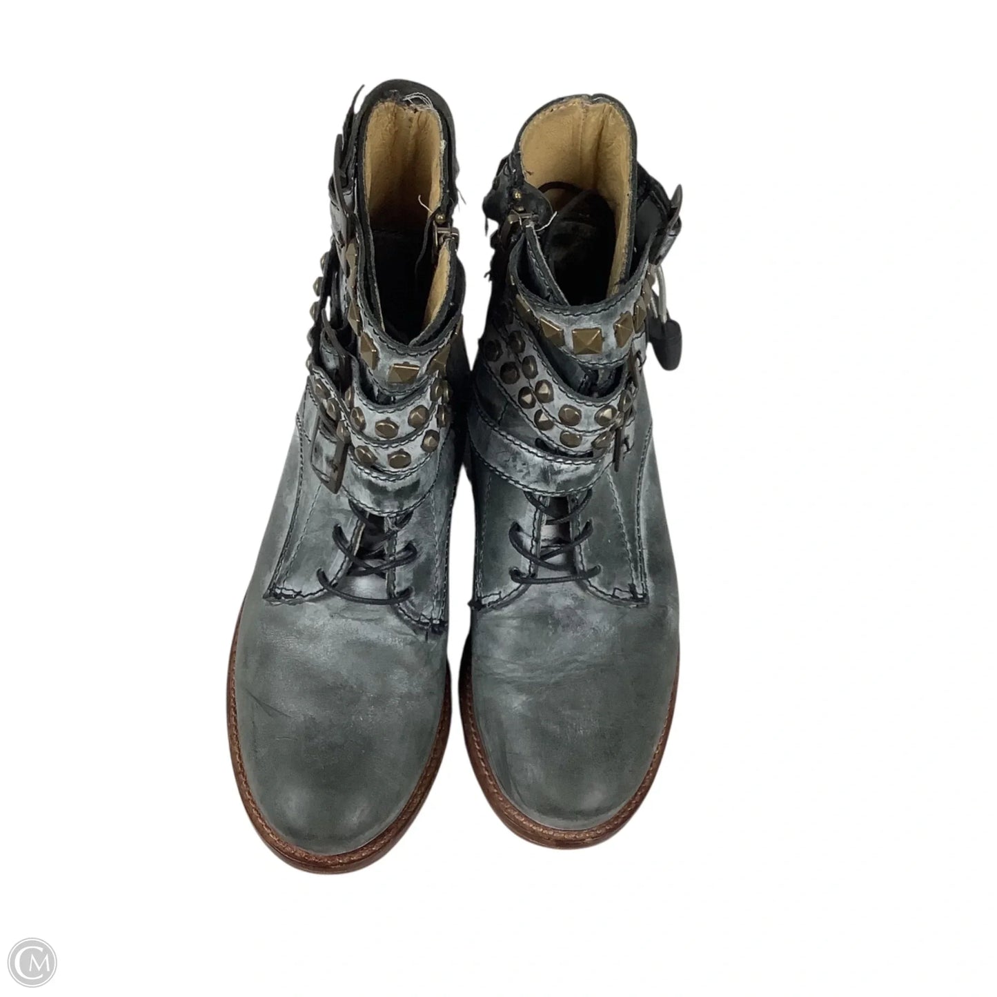 Boots Ankle Heels By Cmc In Grey, Size: 5