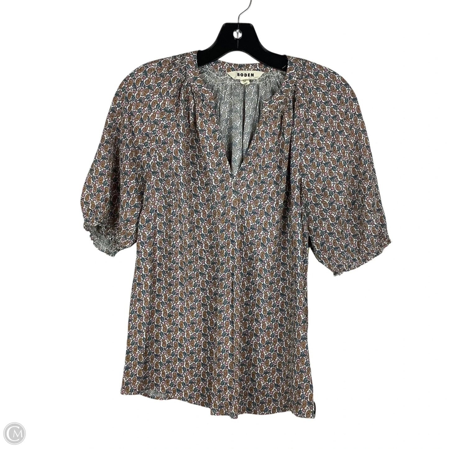 Top Short Sleeve By Boden In Yellow, Size: 8