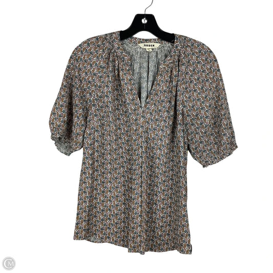 Top Short Sleeve By Boden In Yellow, Size: 8