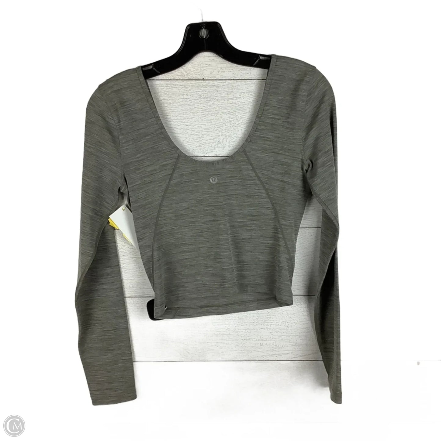 Athletic Top Long Sleeve Crewneck By Lululemon In Grey, Size: Est. S