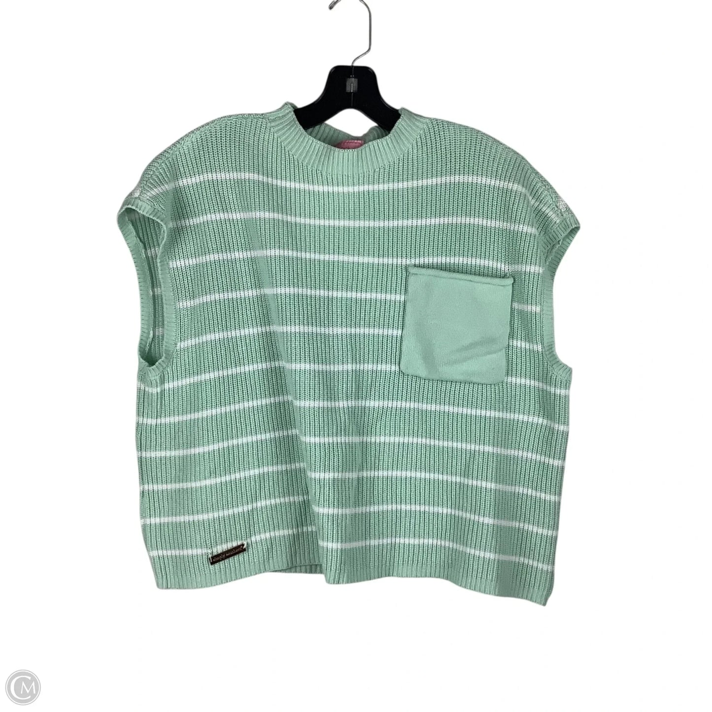 Sweater Short Sleeve By Simply Southern In Green, Size: L