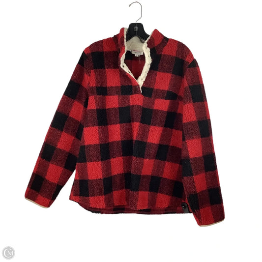 Jacket Faux Fur & Sherpa By Andree By Unit In Plaid Pattern, Size: L
