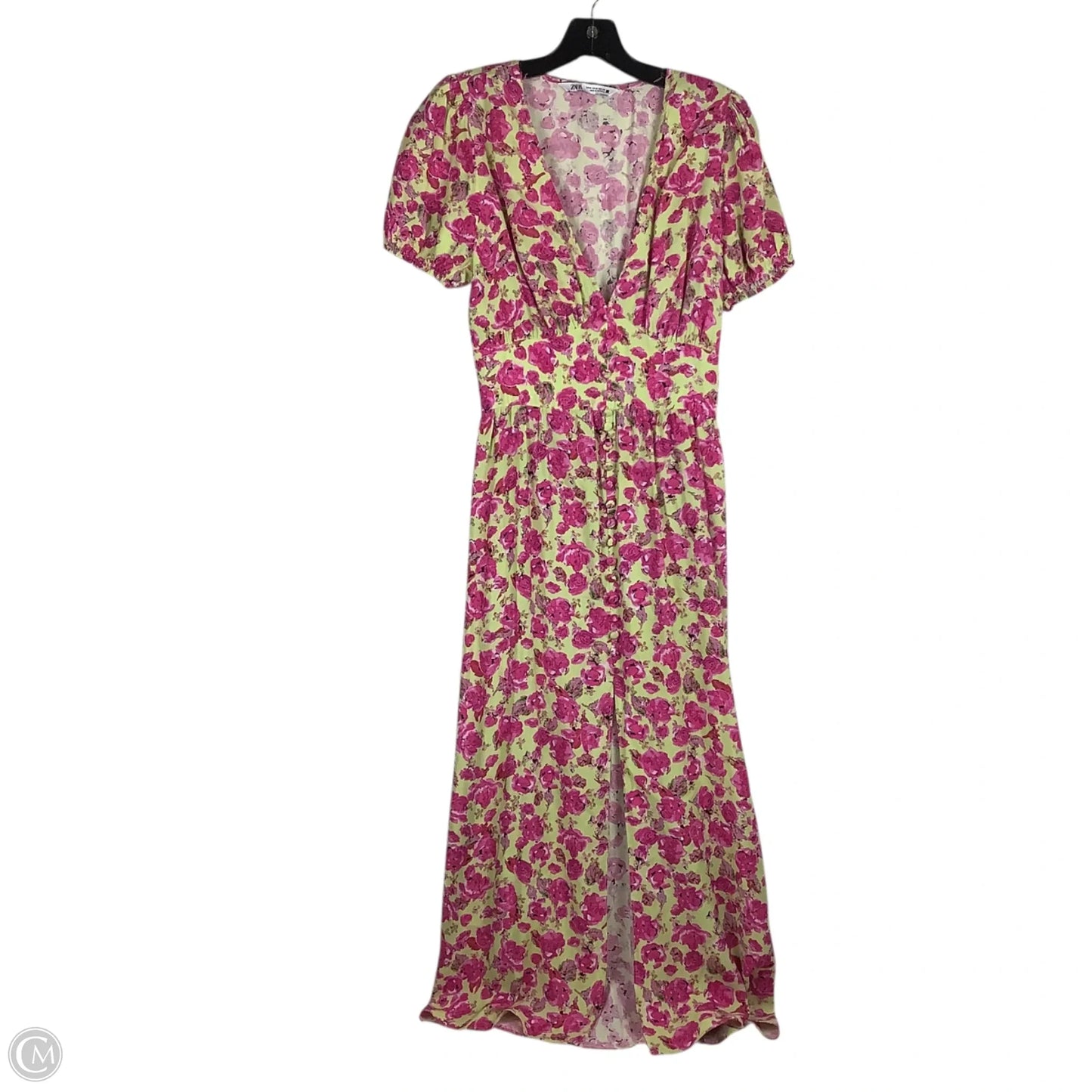 Dress Party Long By Zara In Pink, Size: M