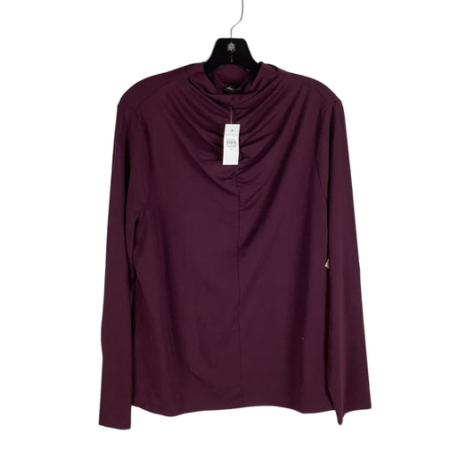 Top Long Sleeve By Ann Taylor In Purple, Size: Xl