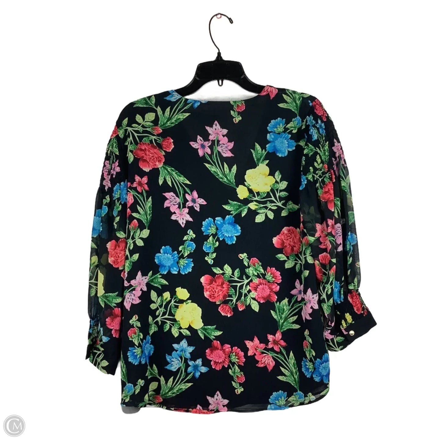 Top Long Sleeve By Calvin Klein In Black, Size: L