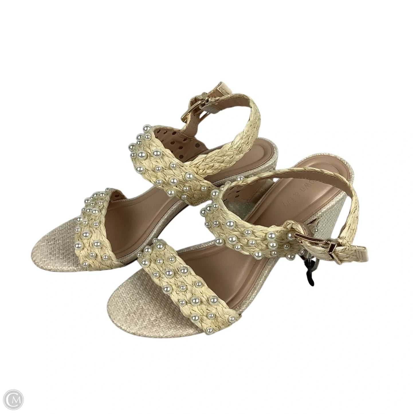 Shoes Heels Block By Crown And Ivy In Cream, Size: 8