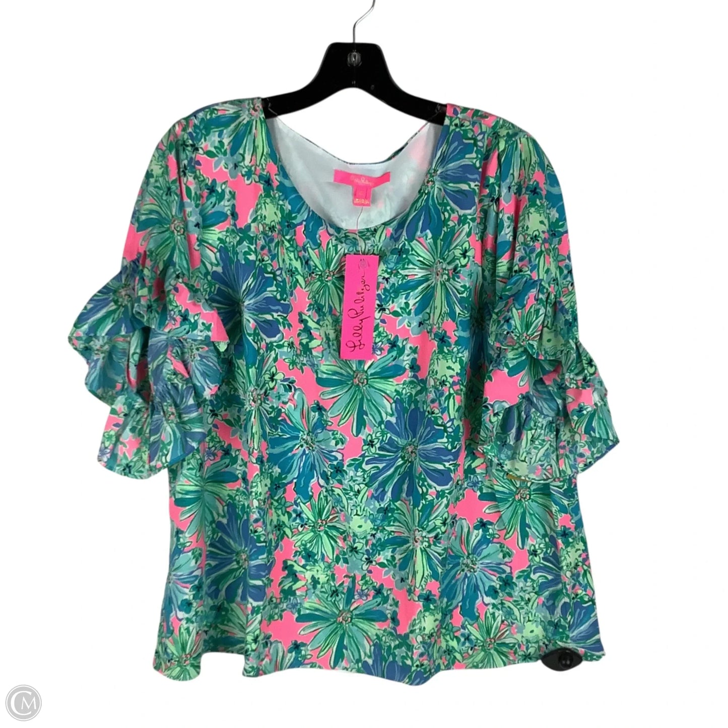Top Long Sleeve Designer By Lilly Pulitzer In Green, Size: Xl
