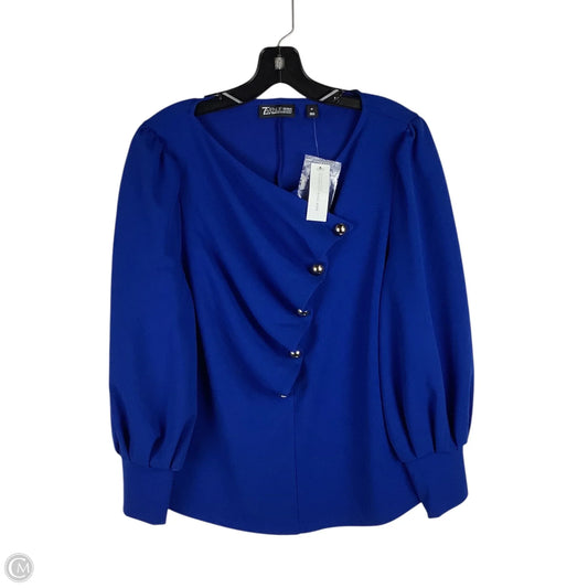 Top Long Sleeve By New York And Co In Blue, Size: M