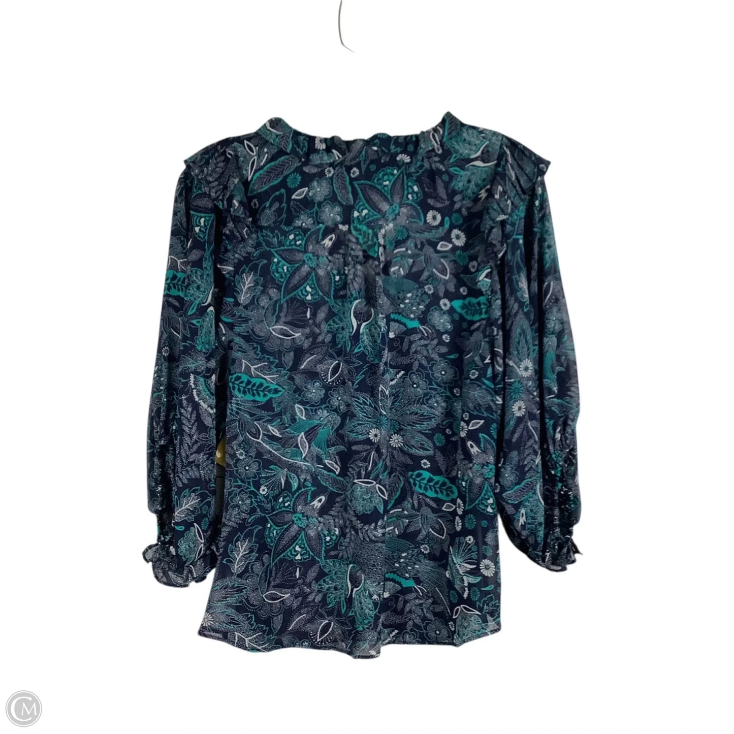 Top Long Sleeve By Anthropologie In Blue, Size: Xs