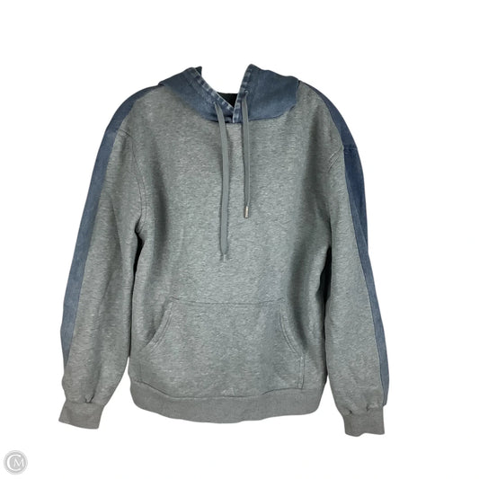 Sweatshirt Hoodie By Fashion Nova In Grey, Size: L