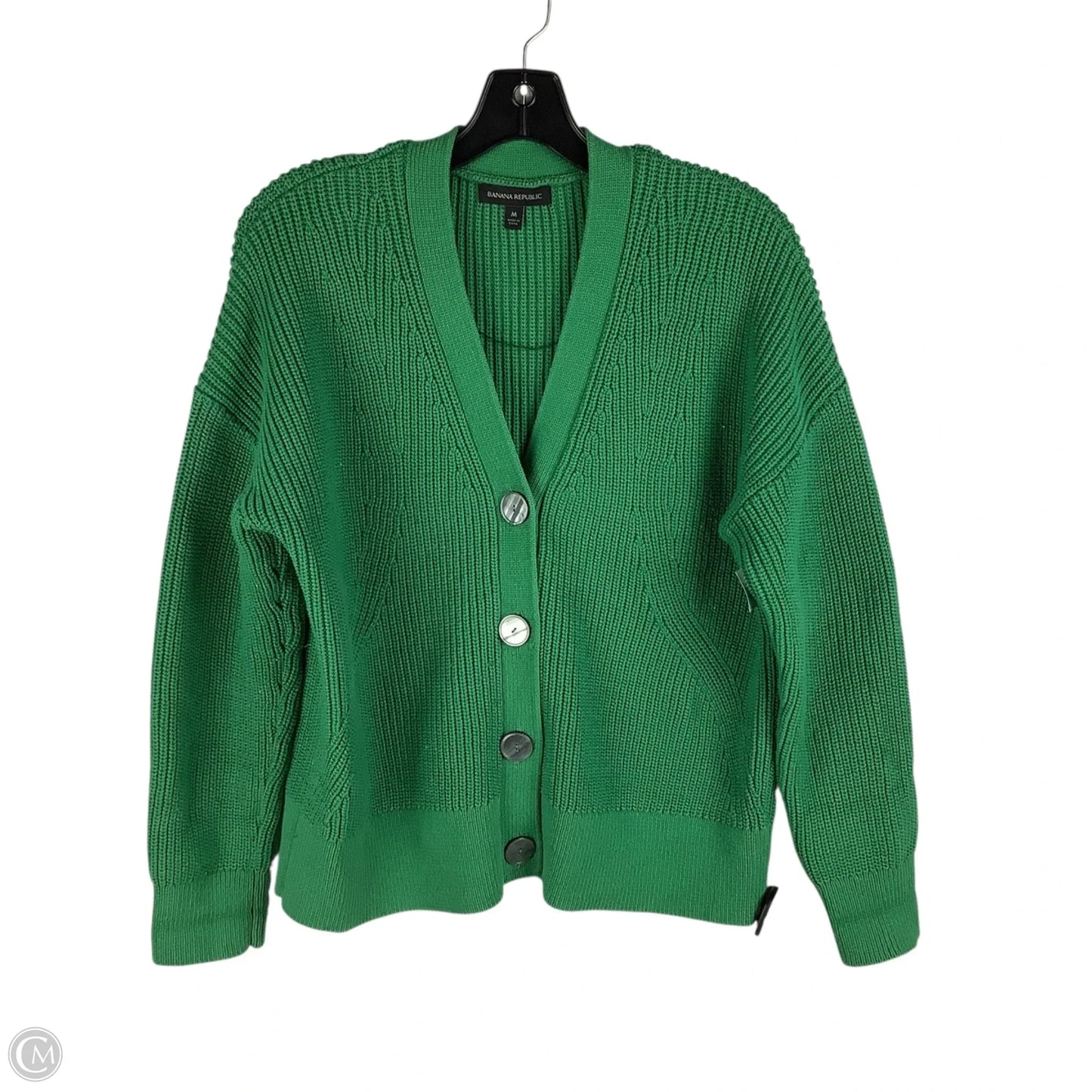 Sweater Cardigan By Banana Republic In Green, Size: M