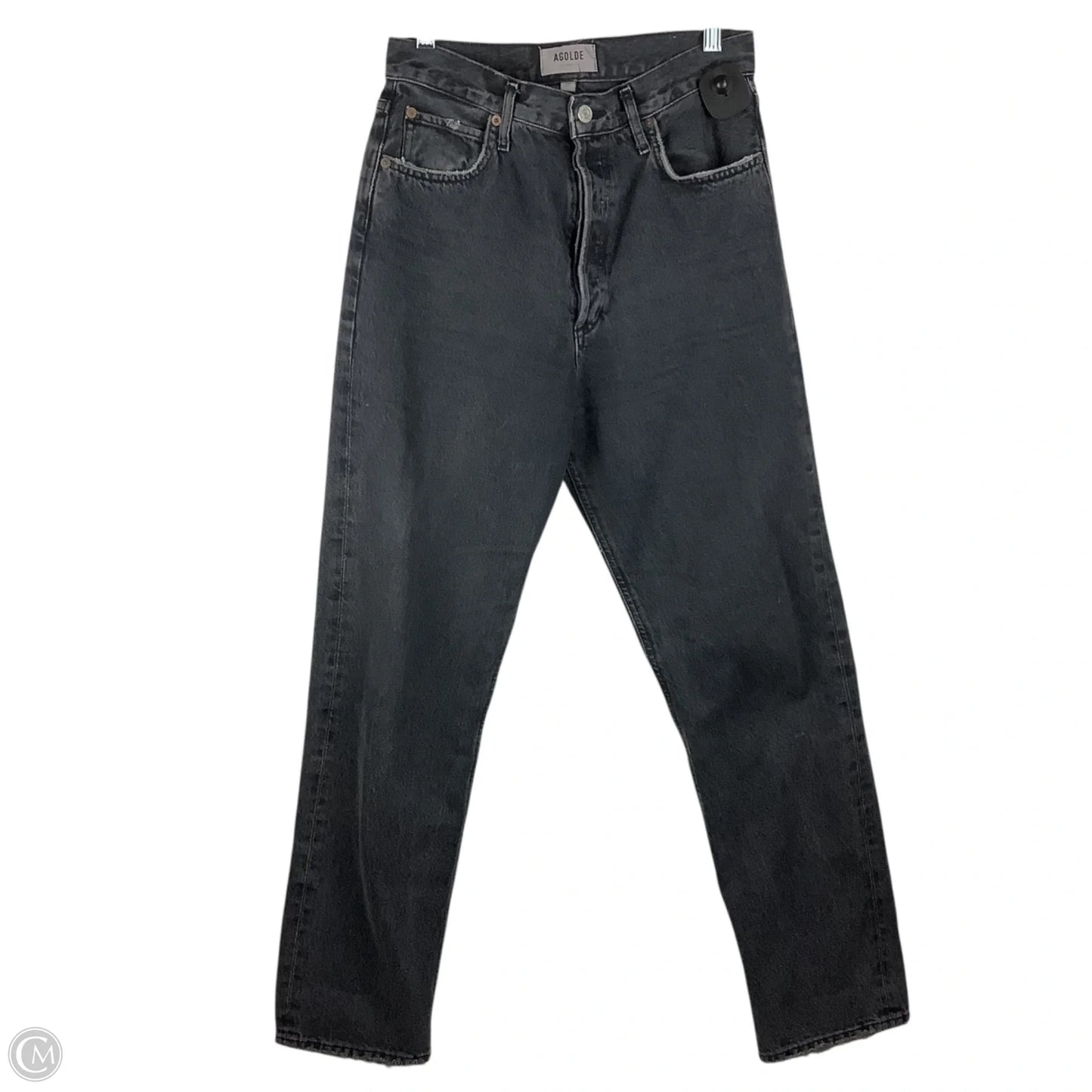 Jeans Straight By Agolde In Grey Denim, Size: 4
