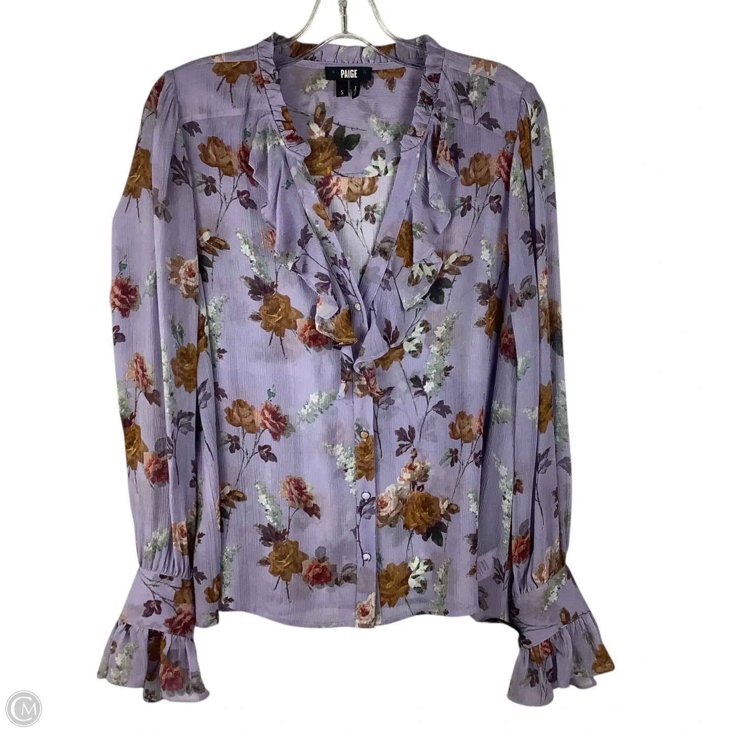 Top Long Sleeve By Paige In Purple, Size: S