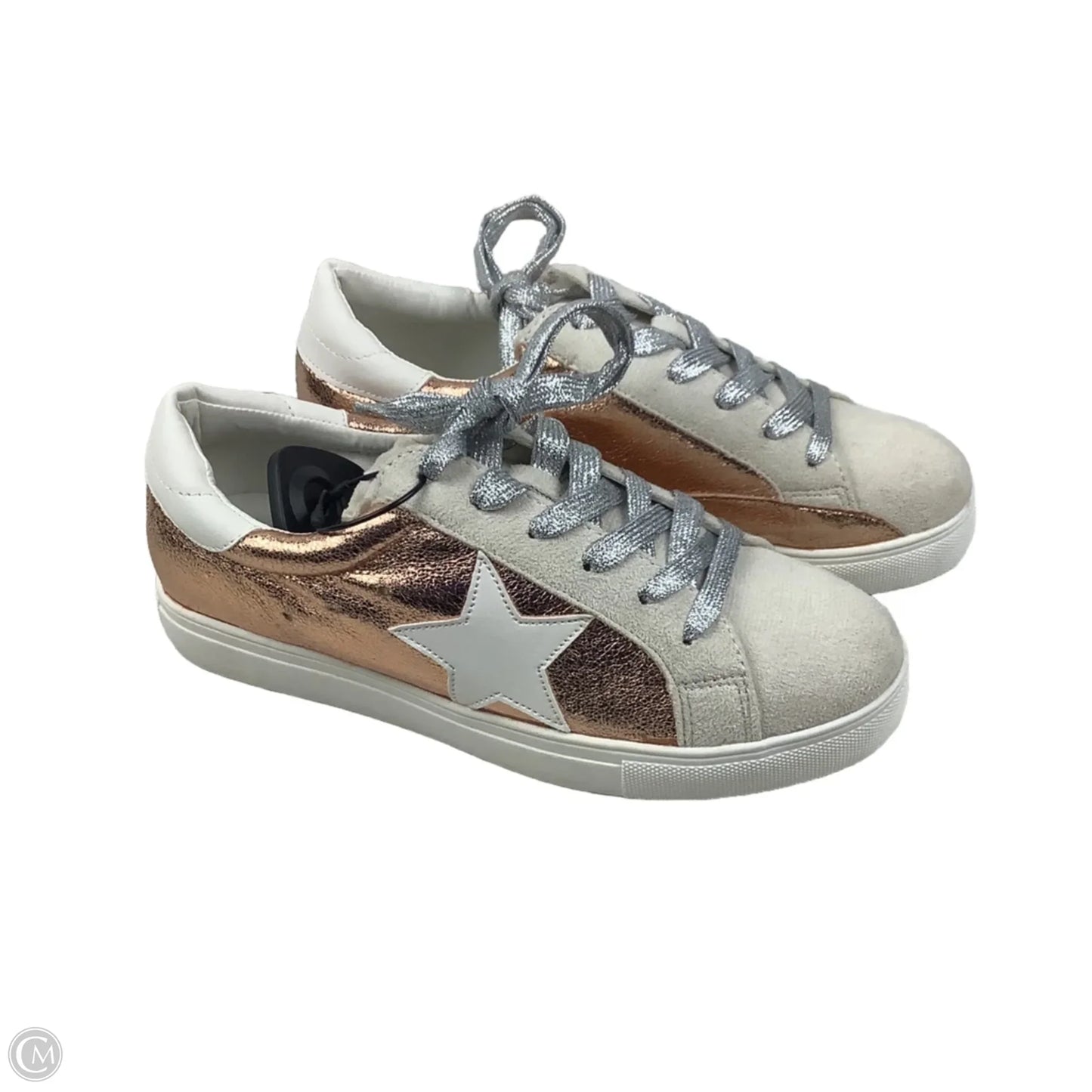 Shoes Sneakers By Nature Breeze In Cream & Pink, Size: 7.5