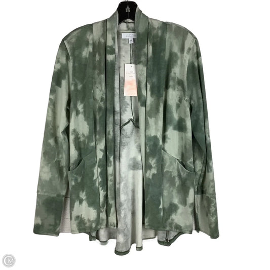 Cardigan By New Directions In Green & White, Size: M