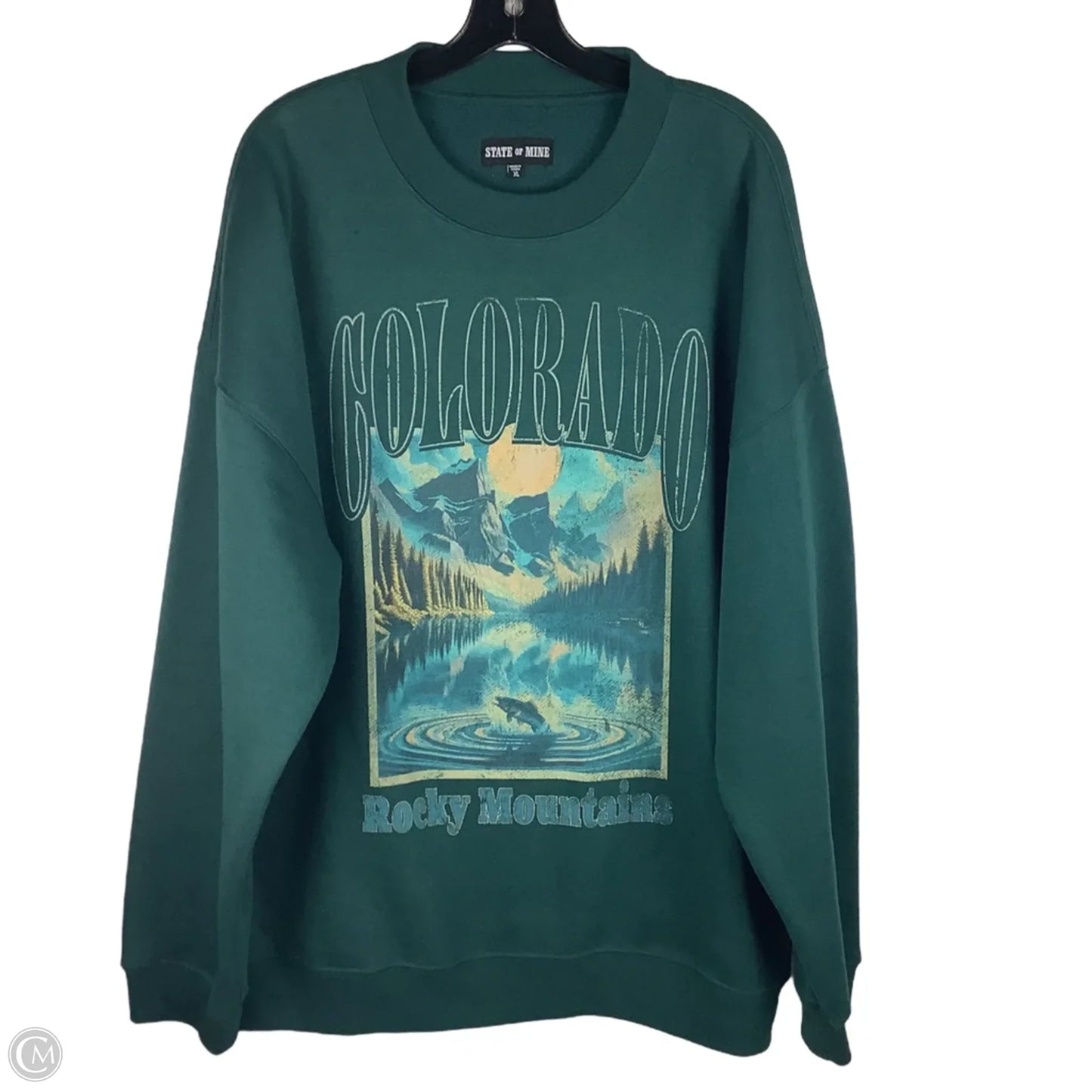 Sweatshirt Crewneck By State Of Mine In Green, Size: Xl