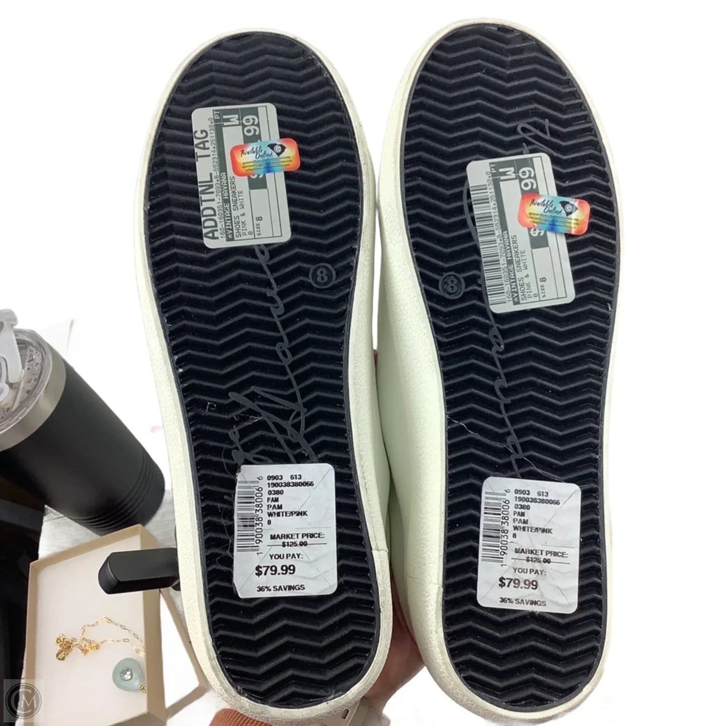 Shoes Sneakers By Vintage Havana In Pink & White, Size: 8