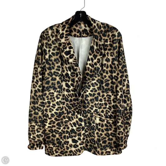 Blazer By Soho Apparel In Animal Print, Size: L