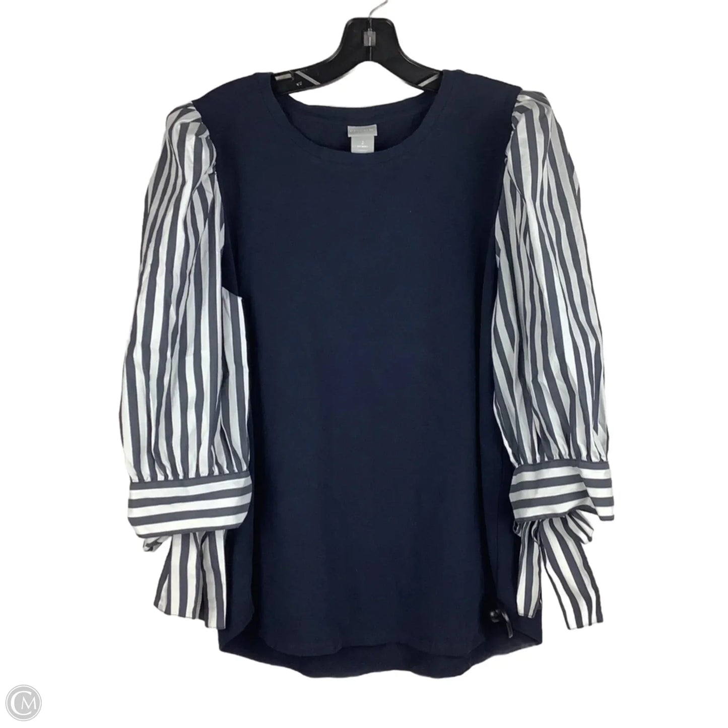 Top Long Sleeve By Chicos In Navy, Size: M