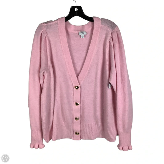 Sweater Cardigan By Crown And Ivy In Pink, Size: Xxl