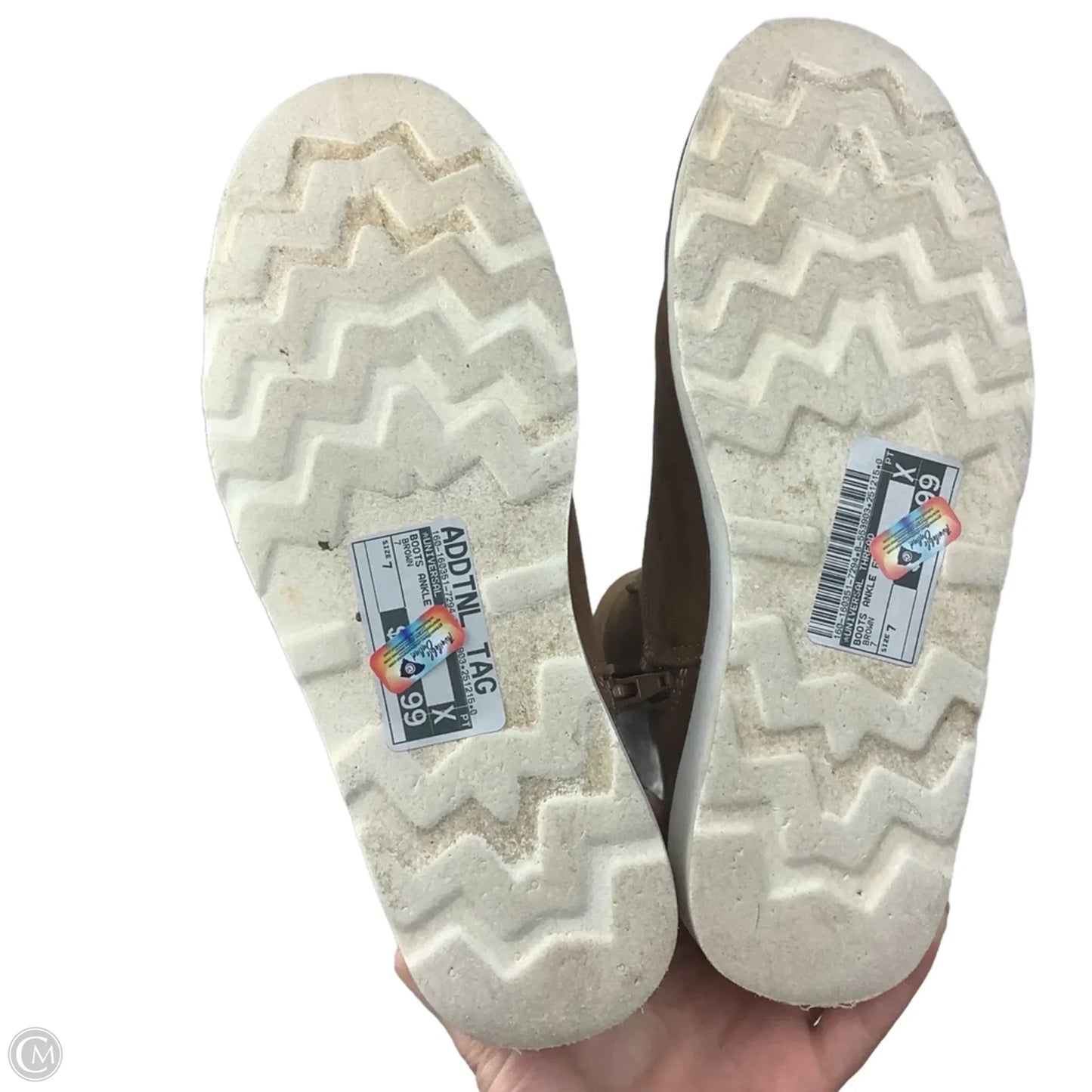 Boots Ankle Flats By Universal Thread In Brown, Size: 7