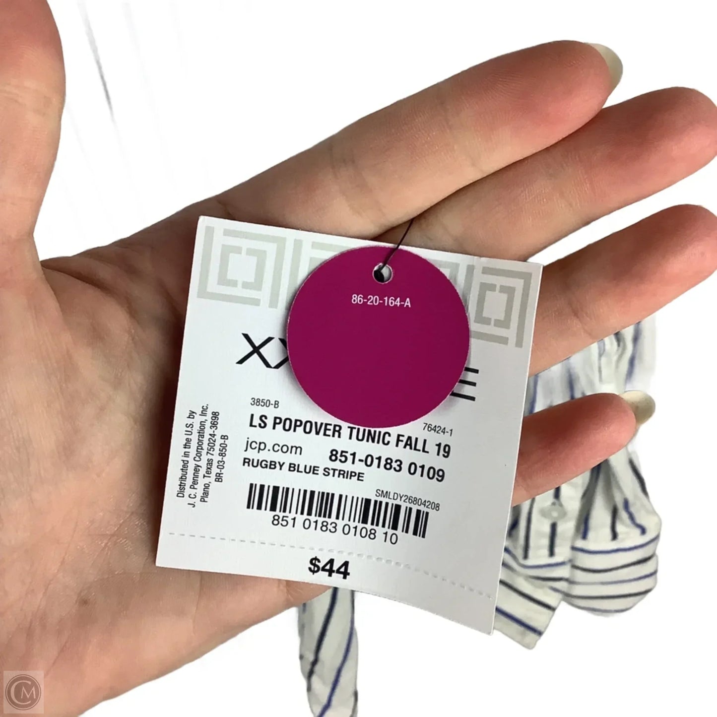 Top Long Sleeve By Liz Claiborne In Striped Pattern, Size: Xxl