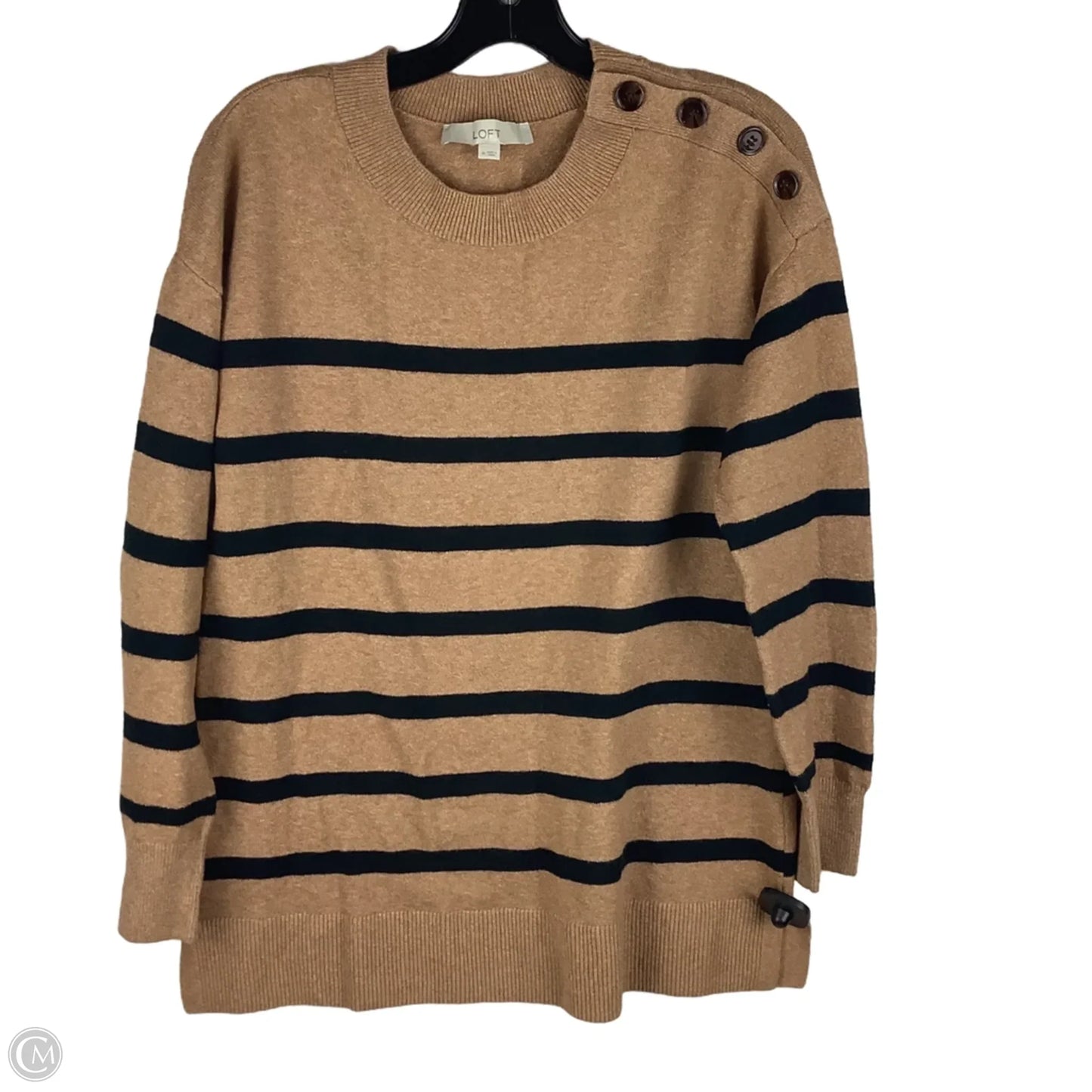 Top Long Sleeve By Loft In Brown, Size: M