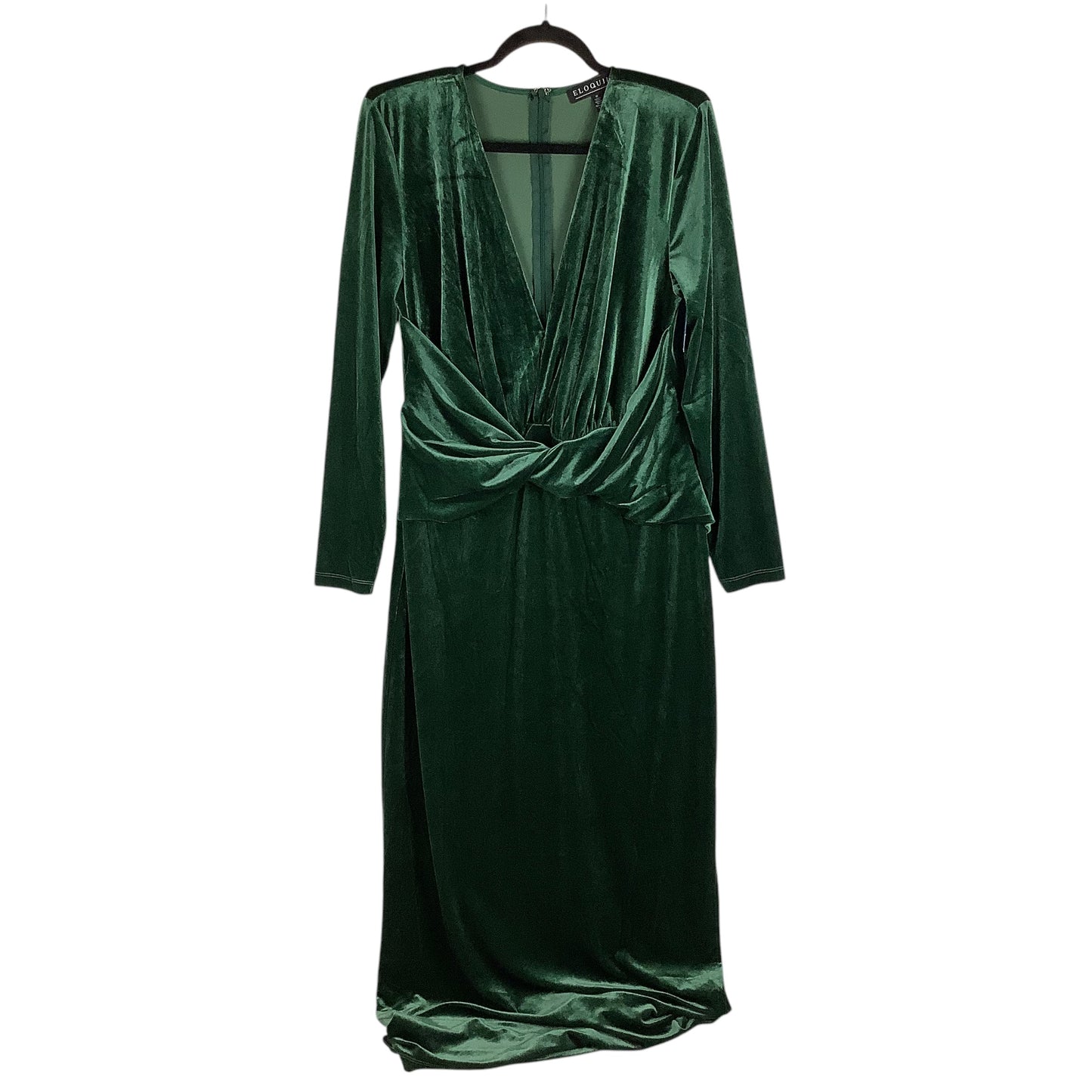 Dress Party Long By Eloquii In Green, Size: 16