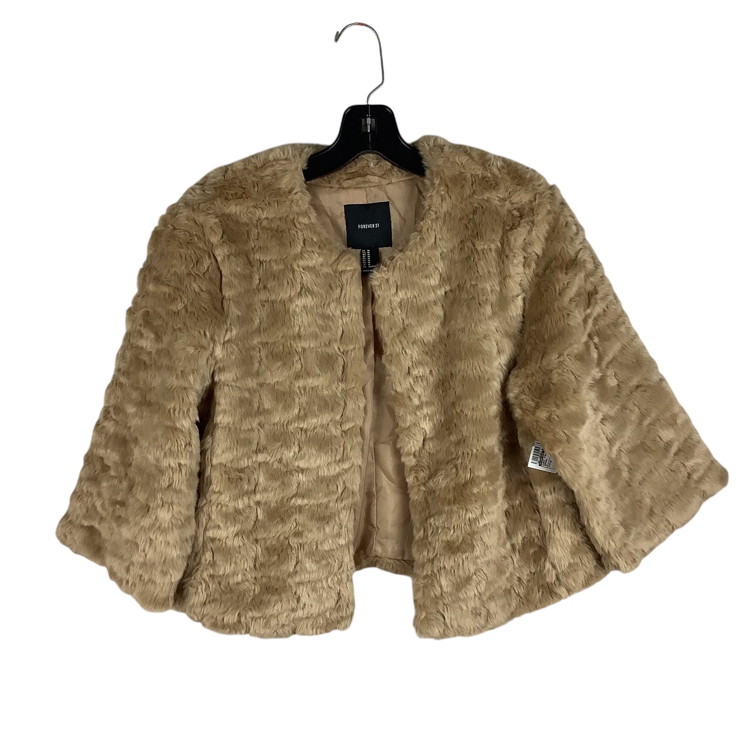 Coat Faux Fur & Sherpa By Forever 21 In Brown, Size: M