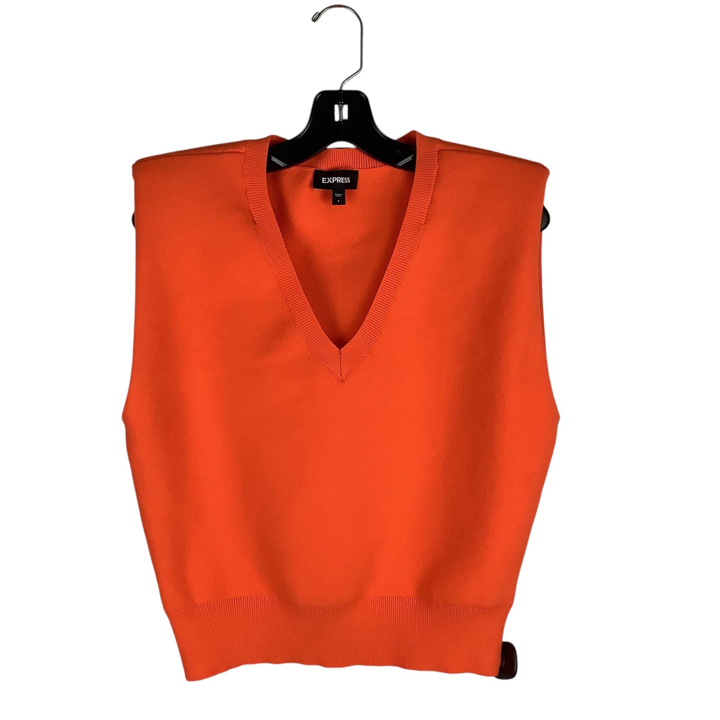 Vest Sweater By Express In Orange, Size: S